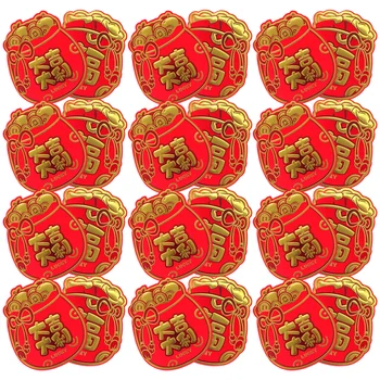 Новогодний красный конверт, китайский новогодний красный пакет, традиционный китайский карман для денег на удачу, подарок на Весенний фестиваль Хун Бао