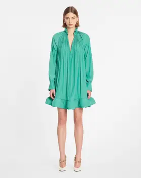 Новое высококачественное однотонное платье Alessandra RICH из шелка шелковицы Тутового цвета, платье для свиданий на высокой улице, высококачественное Индивидуальное