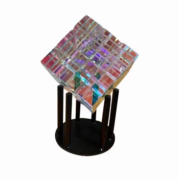 Новый Горячий Magik Chroma Cube Скульптура Кристалл Магический Куб Статуя Украшение Домашнего Рабочего Стола Орнамент Ручной Работы Ремесла Подарок На День Рождения