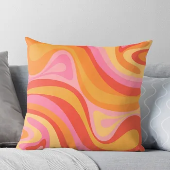 Новый паз с абстрактным рисунком в стиле ретро, розовый, оранжевый, желтый, наволочки, подушки для сна, подушки для дивана