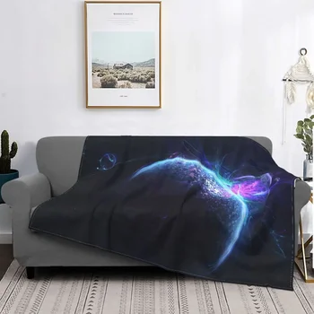 Одеяла для космического столкновения Фланелевое Летнее Одеяло Galaxy Universe Дышащее Супер Мягкое Одеяло для дивана