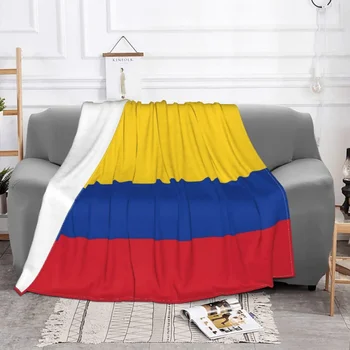 Одеяла с Колумбийским флагом Фланелевые Весенне-осенние Трехцветные Портативные Легкие Тонкие Одеяла для дивана Покрывало для спальни