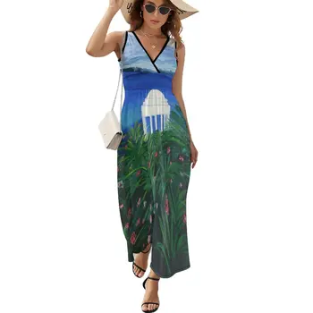 Платье без рукавов в греческом храме, летняя женская одежда, женское платье