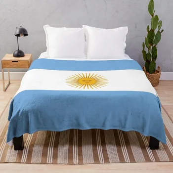 Плед с флагом Аргентины Делает мягкие пледы тоньше, милые пледы в клетку