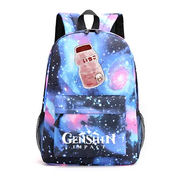 Популярные молодежные школьные сумки для студентов Genshin Impact, рюкзаки для ноутбуков, оксфордские водонепроницаемые забавные дорожные сумки для мальчиков / девочек