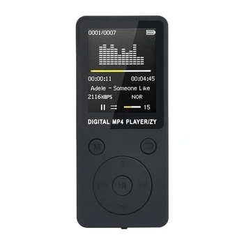Портативный музыкальный проигрыватель MP4 без потерь звука FM-рекордер Walkman Player Mini Поддерживает запись музыкального радио MP3, TF-карты