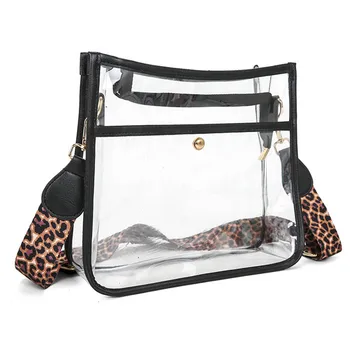 Прозрачная сумка через плечо из прозрачного ПВХ, одобренная стадионом для женских сумок, прозрачная сумочка для концертов, спортивных мероприятий, фестивалей