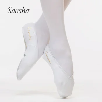 Протектор Танцевальной обуви Sansha Из Эластичной ткани Материал: Белая Розовая Замша Кожаная Подошва (Без обуви) PSOP