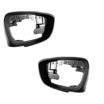 Рамка Крышки Зеркала заднего Вида Со Стороны Правого Крыла Автомобиля Черная Для Mazda CX-3 2016-2019 CX-5 2015-2016 Запасные Части Аксессуары