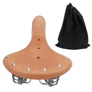 Ретро-седло Классическое эргономичное седло с пружинами для езды на велосипеде на открытом воздухе