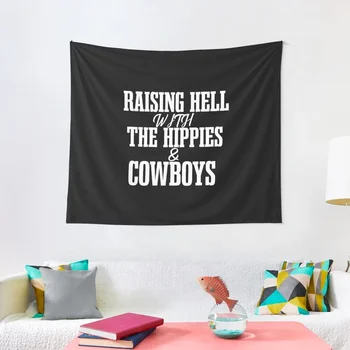 Рубашка Raising Hell With the Hippies and the Cowboys, Гобеленовый тур Коди Джинкса, украшения для дома, Гобеленовый декор