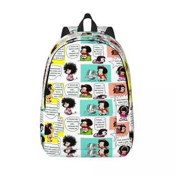 Рюкзак для ноутбука Manga Quino Mafalda, женская Мужская повседневная сумка для книг, сумка для школьников, сумка для студентов Kawaii