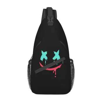 Рюкзак-слинг с каракулевой улыбкой на лице, сумка через грудь, небольшой походный рюкзак с рисунком, спортивная сумка для путешествий на открытом воздухе, рюкзак для мужчин и женщин