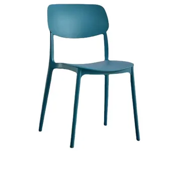 Скандинавский обеденный стул бытовой пластиковый современный простой ресторанный стол столовый стул со спинкой табурета стул для макияжа