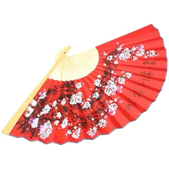 Складной вентилятор Настенный декор Цветок Китайской сливы Большой вентилятор реквизит для фотосъемки Вентилятор настенный