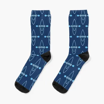 Темно-синие носки для каяка, гольфы, забавные подарочные носки для женщин, мужские