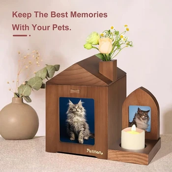 Урна для домашних животных + Рамка для фотографии + Подсвечник из соболезнования потере собаки, подарок ручной работы для домашних животных