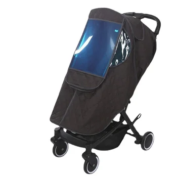 Утолщенный Плюс бархатный чехол для детской коляски, защищающий от непогоды, ветрозащитный и непромокаемый для детей