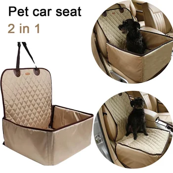 Чехол для переднего сиденья автомобиля для собак, протектор для автомобилей, переноска 2 в 1 для собак, складной чехол для автомобильного сиденья для кошек, противоскользящая переноска для домашних животных