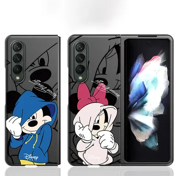 Чехол для телефона Disney Mickey Minnie Samsung Galaxy Z Fold3 ZFold4 Z Fold5 5G Z Fold4 С Принтом Shell Противоударные Чехлы Черный