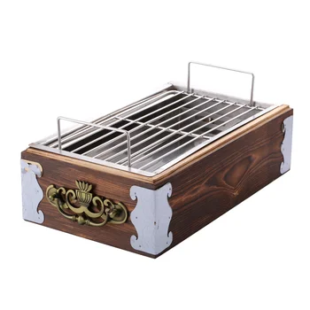 Электрическая плита для гриля, коммерческий деревянный ящик, бамбуковый ящик, нагревательная плита, свеча, шампур для древесного угля, удерживающая плита, гриль для барбекю, res